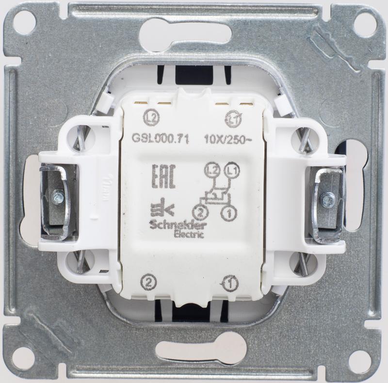 Glossa Шоколад Переключатель перекрестный, сх.7, 10АХ | GSL000871 | SE — миниатюра 2