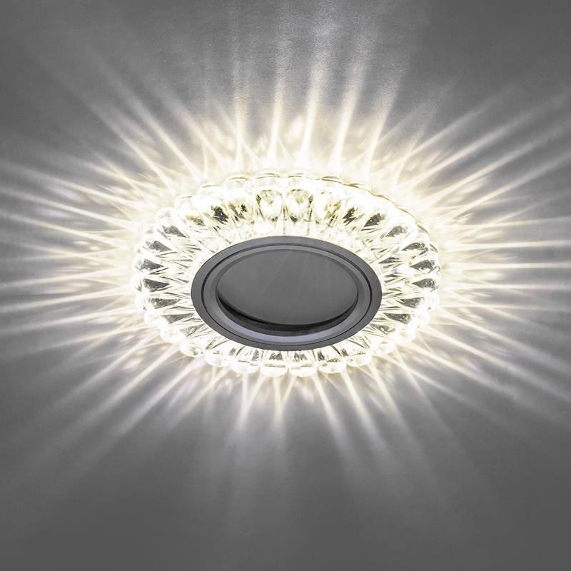 Светильник точечный встраиваемый под лампу, с LED подсветкой CD902 15LED*2835 SMD 4000K, MR16 50W G5.3, белый, хром | 28845 | FERON — миниатюра 3