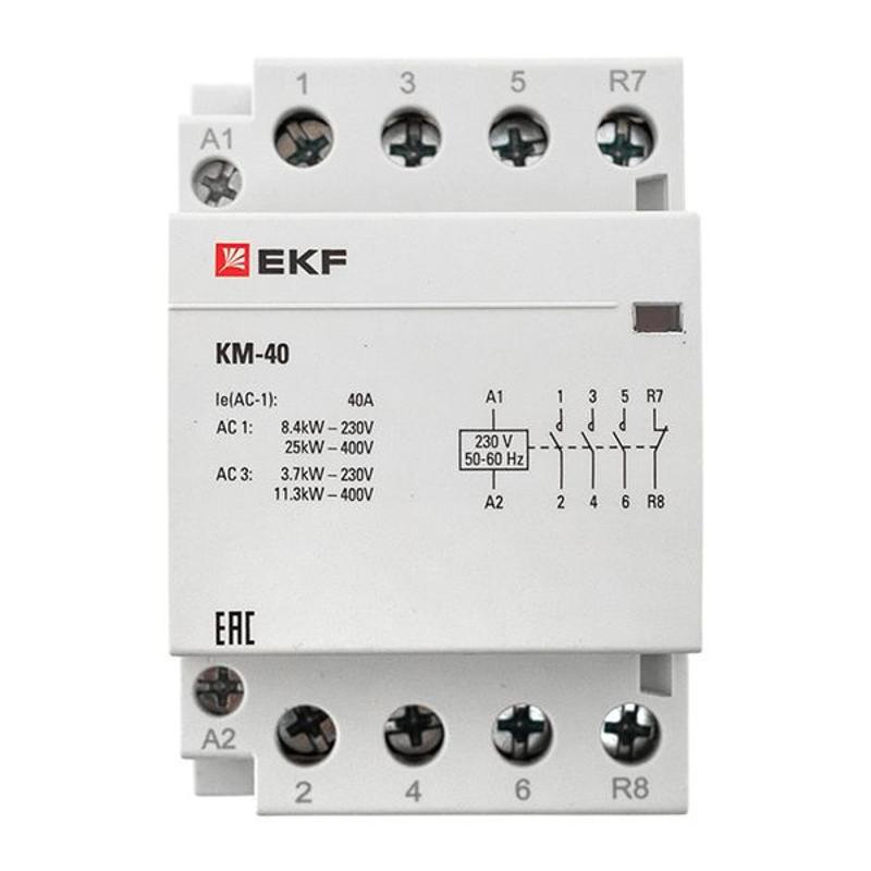 Контактор модульный КМ 40А 3NО+NC (3 мод.) EKF PROxima | km-3-40-31 | EKF — миниатюра 3