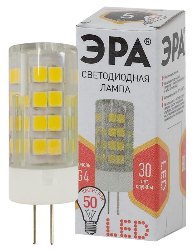 Лампа светодиодная LED 5Вт G4 220В 2700К smd JC капсульная | Б0027857 | ЭРА — миниатюра 1