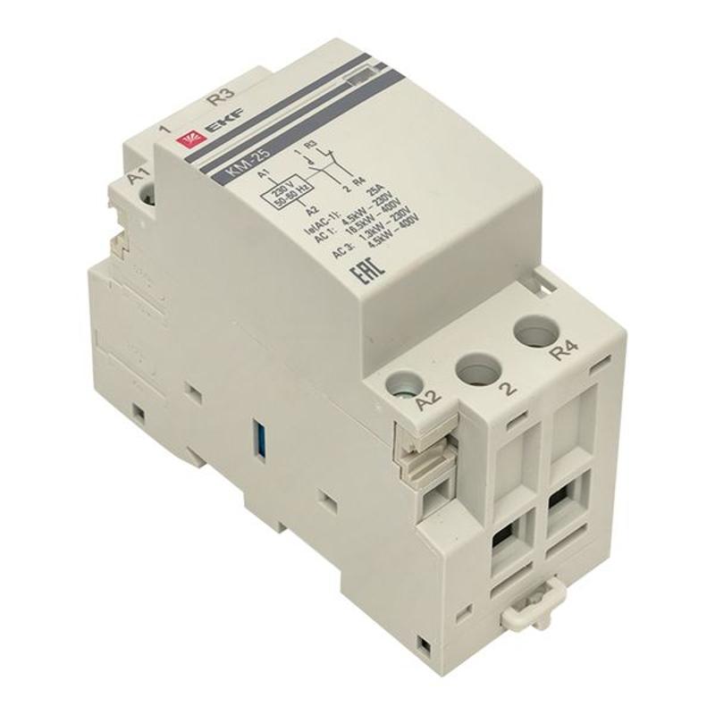 Контактор модульный КМ 25А NО+NC (2 мод.) EKF PROxima | km-2-25-11 | EKF — миниатюра 12