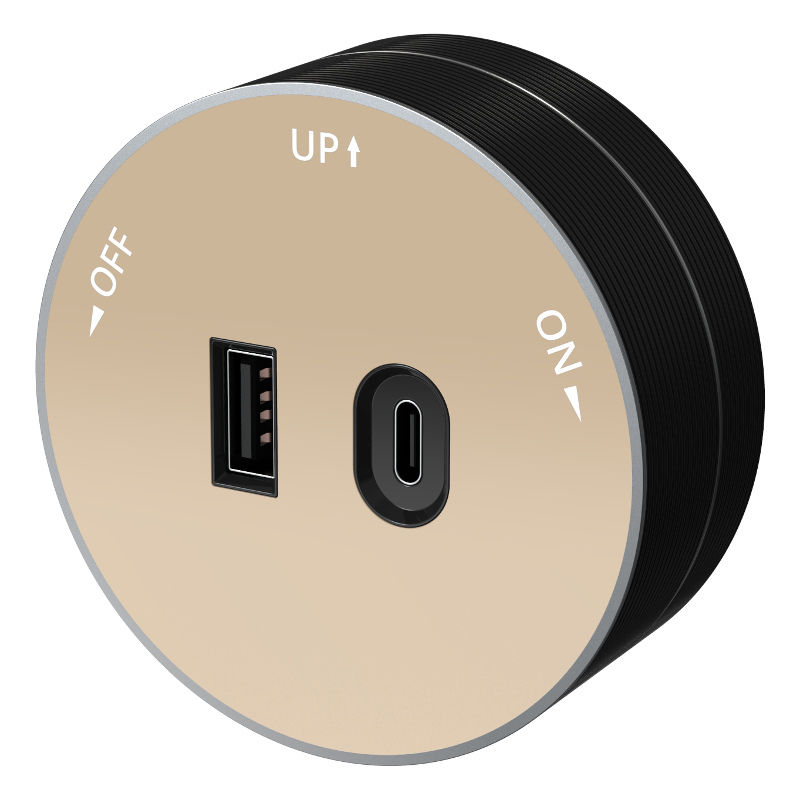 MULTITRACK Розетка 2хUSB (тип А+С) 18 Вт, 5 В/3 А ПЕСОЧНЫЙ | MTK13003P | SE — миниатюра 8