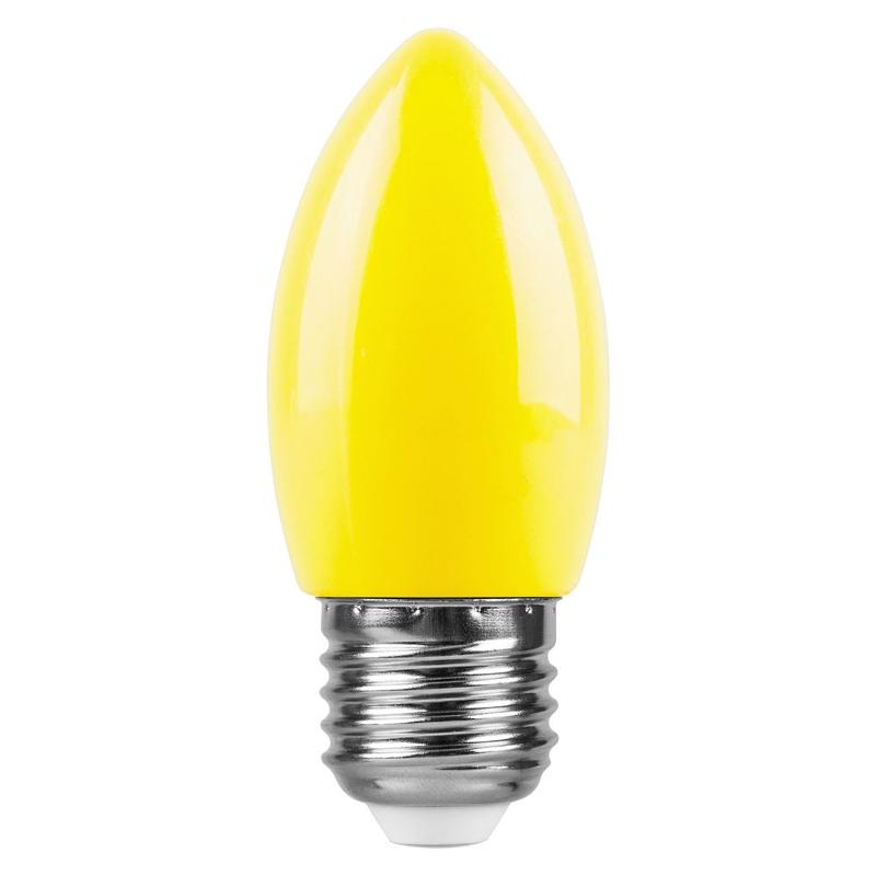 Лампа светодиодная для белт лайта LB-376 (1W) 230V E27 желтый свеча | 25927 | FERON — миниатюра 2