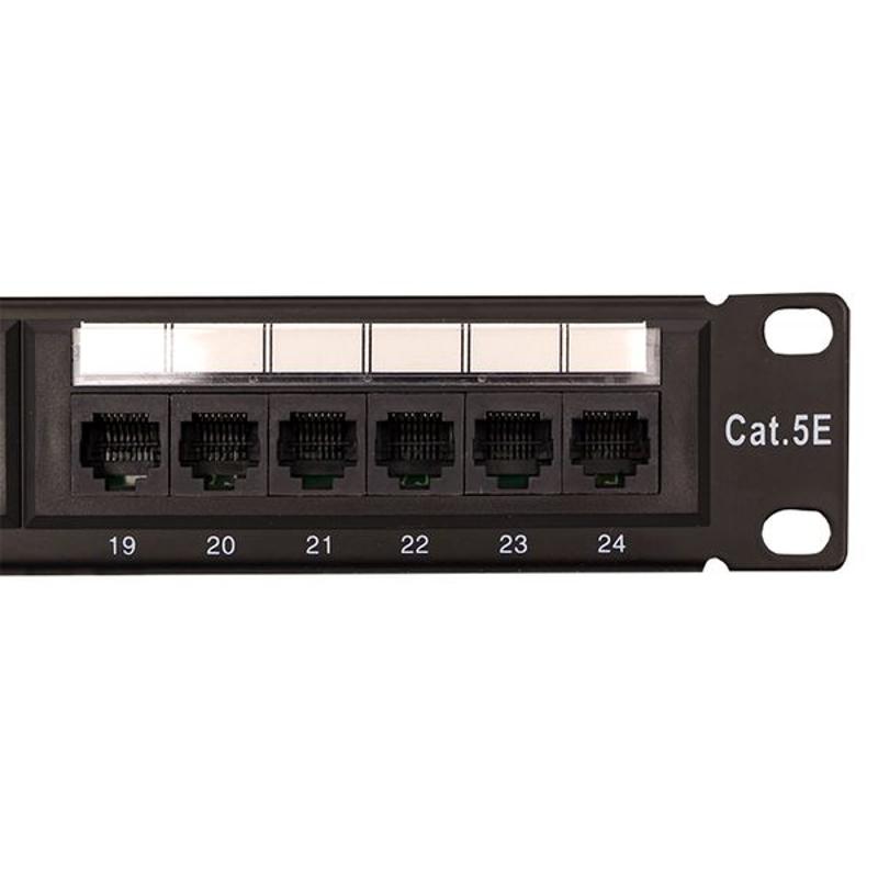 Патч-панель TERACOM PRO 19'' Cat.5E 1U неэкранированная UTP 24 порта RJ-45 Dual IDC | TRP-PPNL-5EUTP-1U24 | EKF — миниатюра 10