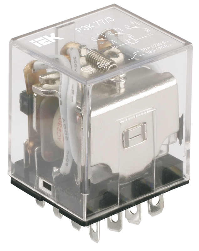Реле РЭК78/4(MY4) с индикацией 3А  12В DC  | RRP20-4-03-012D-LED | IEK — миниатюра 2
