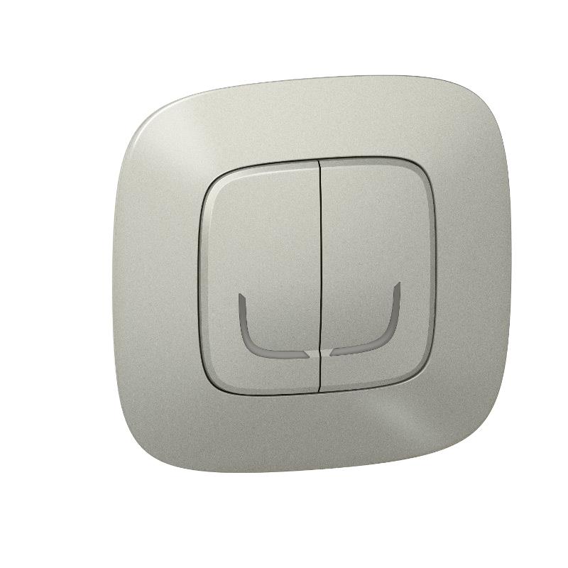 Выключатель Умный беспроводной 2-кл. Valena Allure алюм. Netatmo | 752787 | Legrand — Legrand