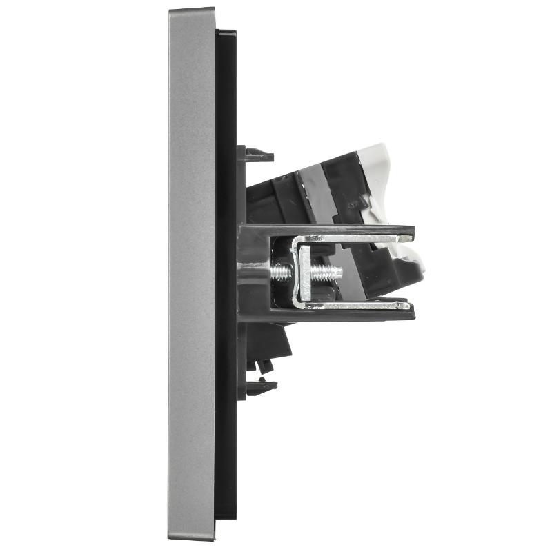 FORTE&PIANO Розетка комп. 2-ая RJ45 кат.5E FP533 сталь | FP-K20-1-K46 | IEK — миниатюра 4