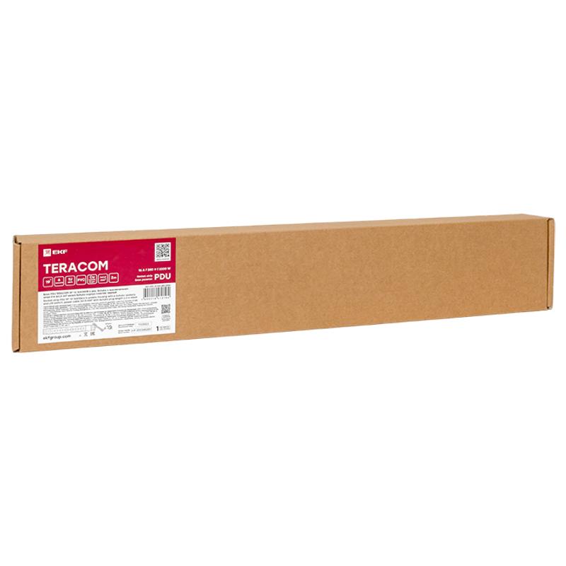 Блок розеток PDU TERACOM 19" 1U 16А/250В 6 розеток Schuko 2 метра 3x1,5 мм2 вилка Schuko | TRC-HPD-LS-16A-6SH-2MSH | EKF — миниатюра 10