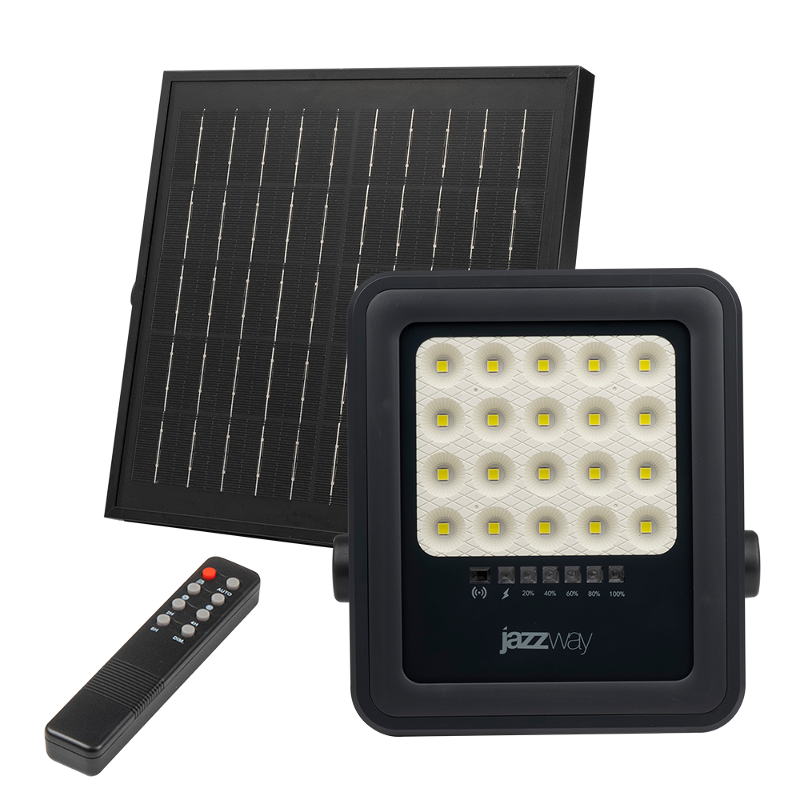 Прожектор светодиодный PFL SOLAR 02  50 6500K GR IP65 на солнечной батарее  | .5058460 | Jazzway — Jazzway