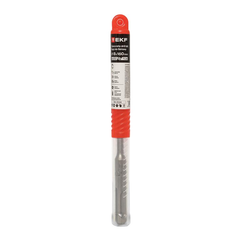 Бур по бетону SDS-plus 8х160 мм (4 резца)  Professional | db-8-160-4x4-ue | EKF — миниатюра 7