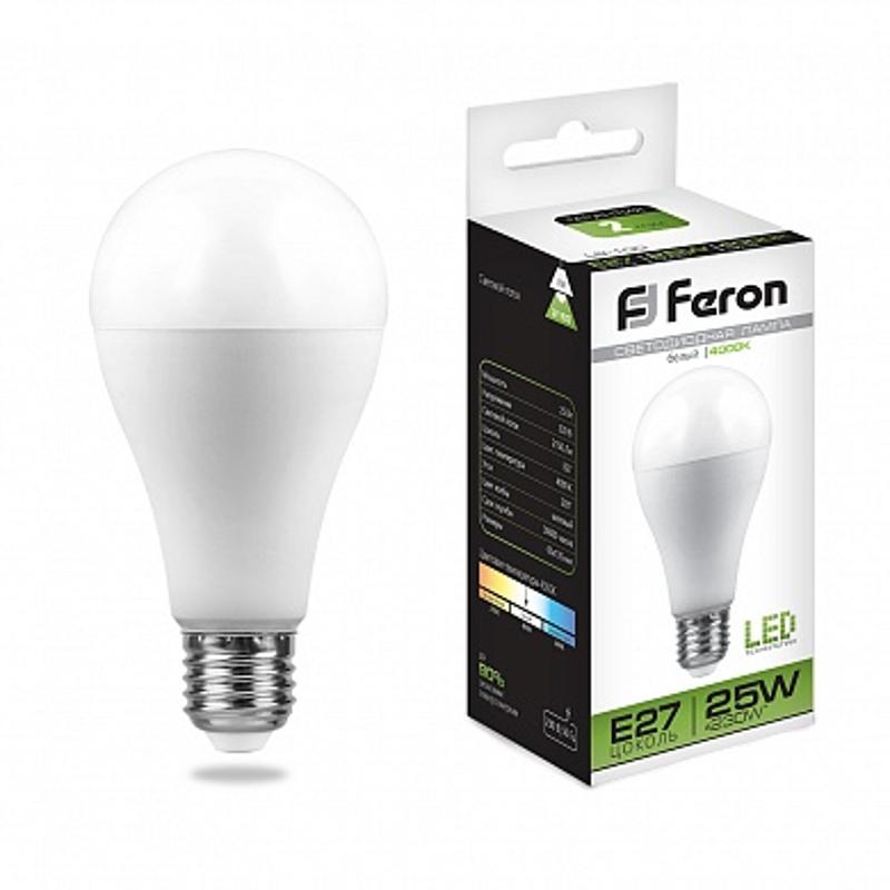 Лампа светодиодная LB-100 (25W) 230V E27 4000K A65 | 25791 | FERON — Feron