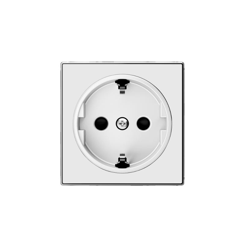 Накладка для розетки SCHUKO, серия SKY, цвет стекло белое|2CLA858800A2101| ABB — ABB