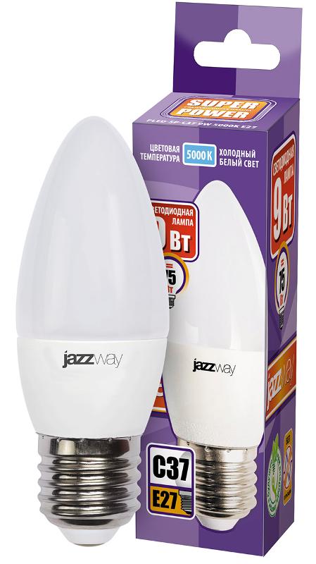 Лампа светодиодная LED 9Вт E27 230В 5000К PLED- SP C37 | 5001954A | Jazzway — миниатюра 2