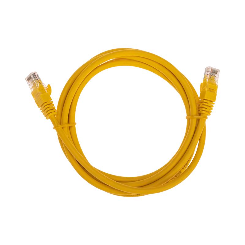 Патч-корд U/UTP CAT 6, RJ45-RJ45, 26AWG, LSZH, желтый, 2м REXANT | 02-0295-2 | REXANT — фото 1 | Sento