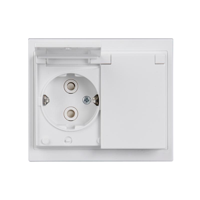 Розетка DoubleSCHUKO в сборе с заземлением, 16А / 250В, IP44, зажимные клеммы, серия Impressivo, белый | 302EUJW-84  | 2TKA000954G1 | ABB — ABB