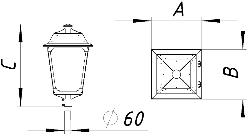 Светильник светодиодный садово-парковый CLASSIC LED 70 OPL 3000K | 1652000080 | Световые Технологии — миниатюра 2
