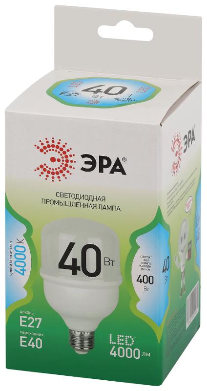 Лампа светодиодная  GREEN LINE LED POWER T80-40W-840-E27/E40 GL E27/E40 40 Вт колокол яркий белый свет | Б0067027 | ЭРА — миниатюра 5