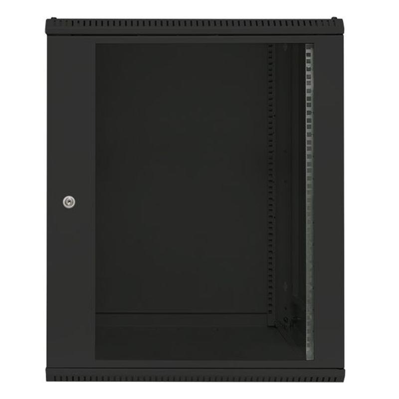 Шкаф настенный 19" TERACOM PRO 15U 600х600 мм дверь стеклянная с замком-ручкой чёрный|TRP-WLL-1566-40B|EKF — миниатюра 5
