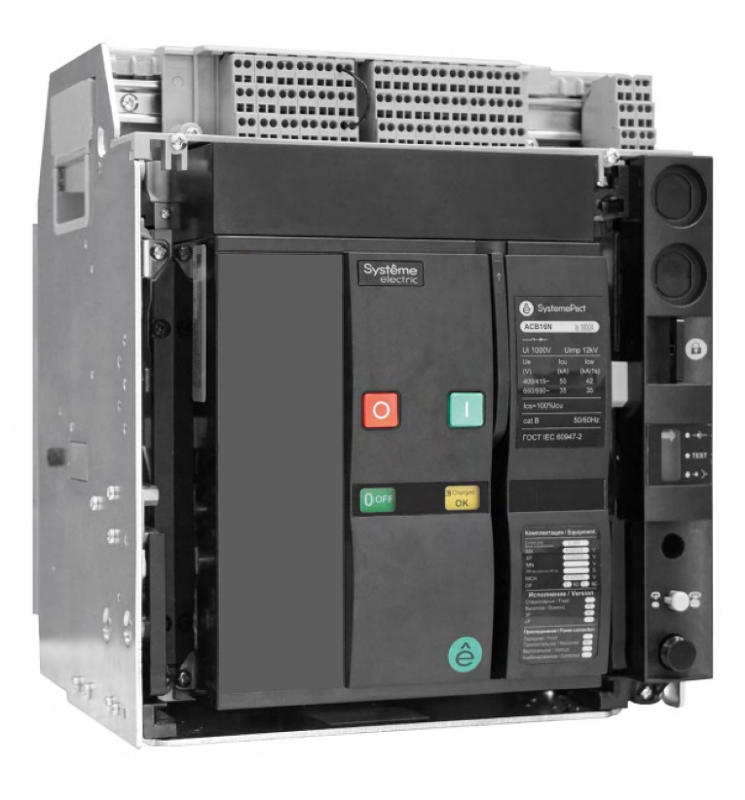 ВОЗДУШНЫЙ ВЫКЛ.-РАЗЪЕД. SYSTEMEPACT ACB16NA 1000А 3P ВЫК,ГП РУЧНОЕ УПР. | SPA16NA103DH5554RU | SE — фото 1 | Sento