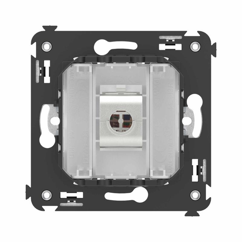 Компьютерная розетка RJ-45 без шторки в стену, кат.6 одинарная экранированная, "Avanti", "Белое облако" | 4400793 | DKC — миниатюра 4