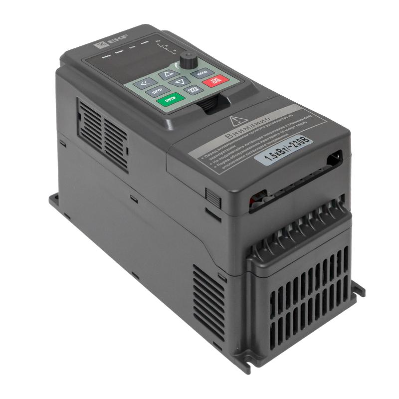 Преобразователь частоты 1,5/2,2кВт 1х230В VECTOR-100 EKF | VT100-1R5-1B | EKF — миниатюра 30