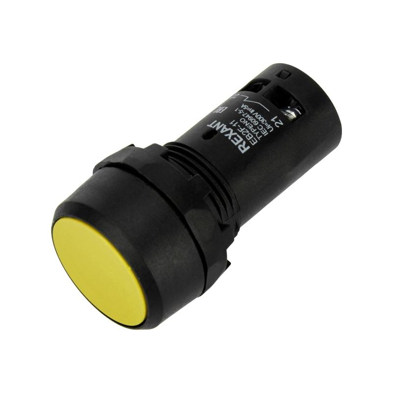 Кнопка EB22 возвратная желтая NO+NC 300 В | 36-5532 | REXANT — REXANT