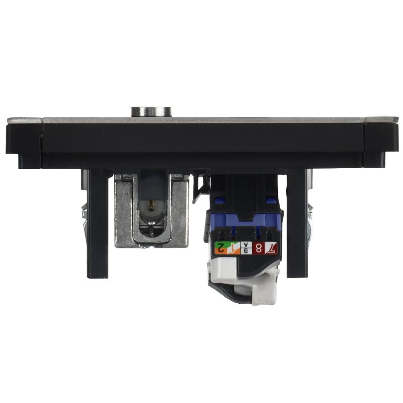 FORTE&PIANO Розетка двойная TV+RJ45 кат.6 FP737M металл никель — миниатюра 5