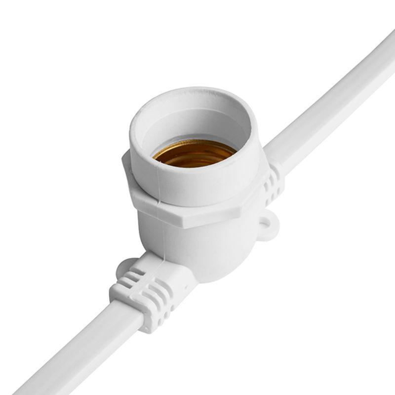 Гирлянда 230V  100 E27 белый, шаг 25cm, IP 65, 25м +1,5м шнур,  CL25-25 | 48166 | FERON — миниатюра 1