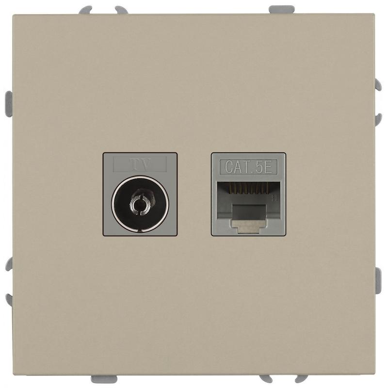 Розетка Galaxy 15-3110-04 комбинированная RJ45+TV IP20 шампань | Б0070782 | ЭРА — ЭРА (Энергия света)