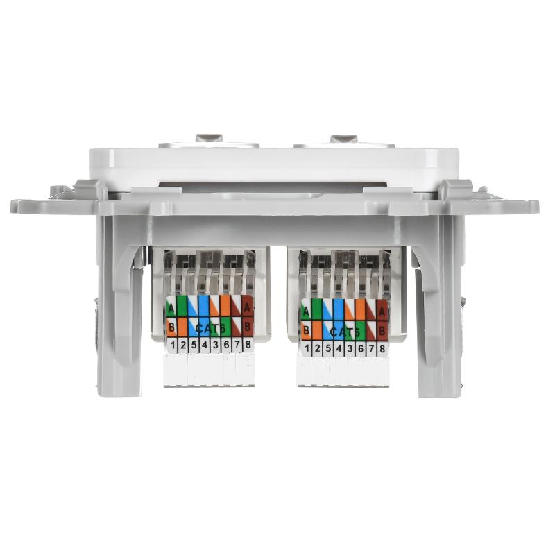 FLITE Розетка 2-ая компьютерная RJ45 кат.6 UTP РК6-2-0-ФлБ белый | FI-K22-2-K01 | IEK — миниатюра 4
