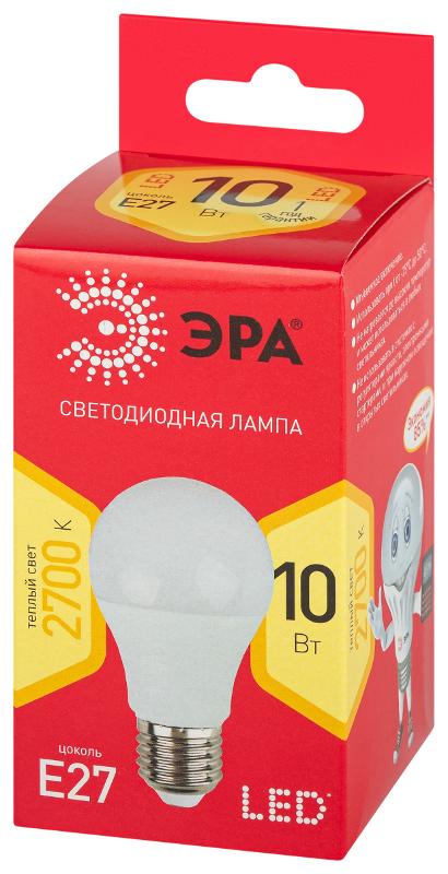 Лампа светодиодная LED A60-10W-827-E27 R (диод, груша, 10Вт, тепл, E27) (10/100/2000) | Б0049634 | ЭРА — миниатюра 2