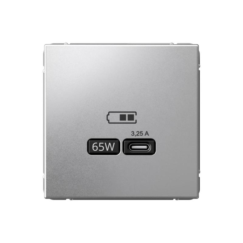 ArtGallery Алюминий Розетка USB тип-С 65Вт высокоскор.заряд. QC, PD, механизм | GAL000327 | SE — Systeme Electric