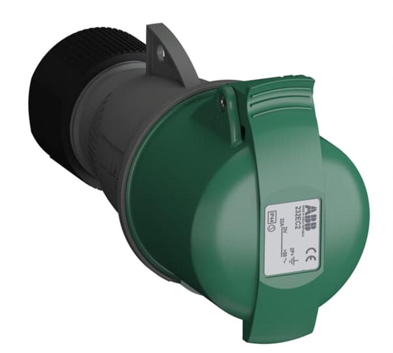 Розетка кабельная Easy&Safe 232EC2,32А,2P+E,IP44,2ч|2CMA102028R1000| ABB — ABB