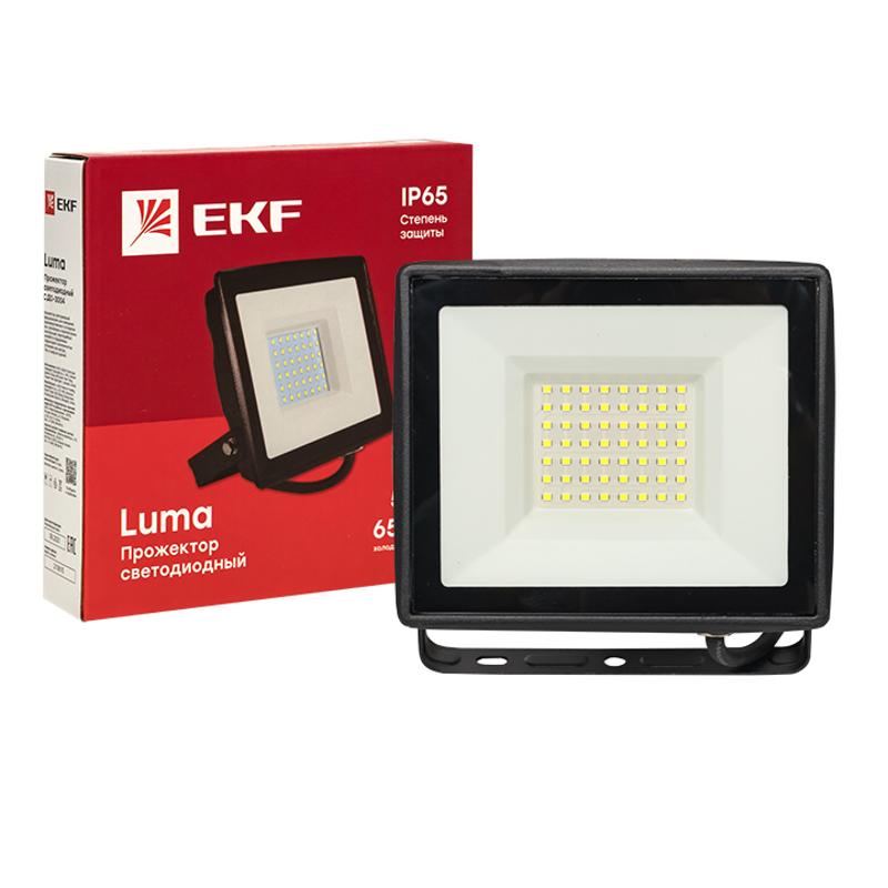 Прожектор светодиодный СДО-3004 50Вт 6500К IP65 EKF Basic | FLL-3004-50-6500 | EKF — миниатюра 6