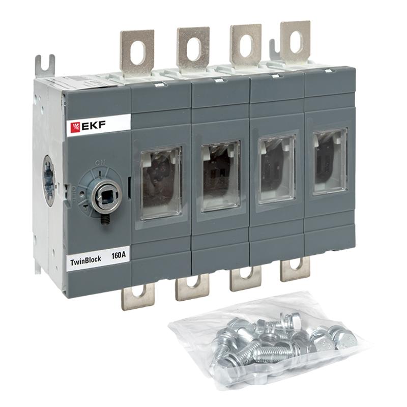 Рубильник 160A 4P без рукоятки управления TwinBlock | tb-s-160-4p | EKF — миниатюра 2