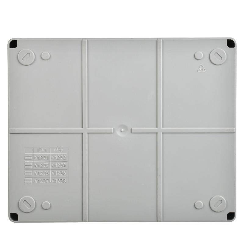 Коробка распределительная КМ41342 для о/п 240х195х90 мм IP55 (RAL7035, монт. плата, кабельные вводы 5 шт) | UKO10-240-195-090-K52-55 | IEK — миниатюра 5