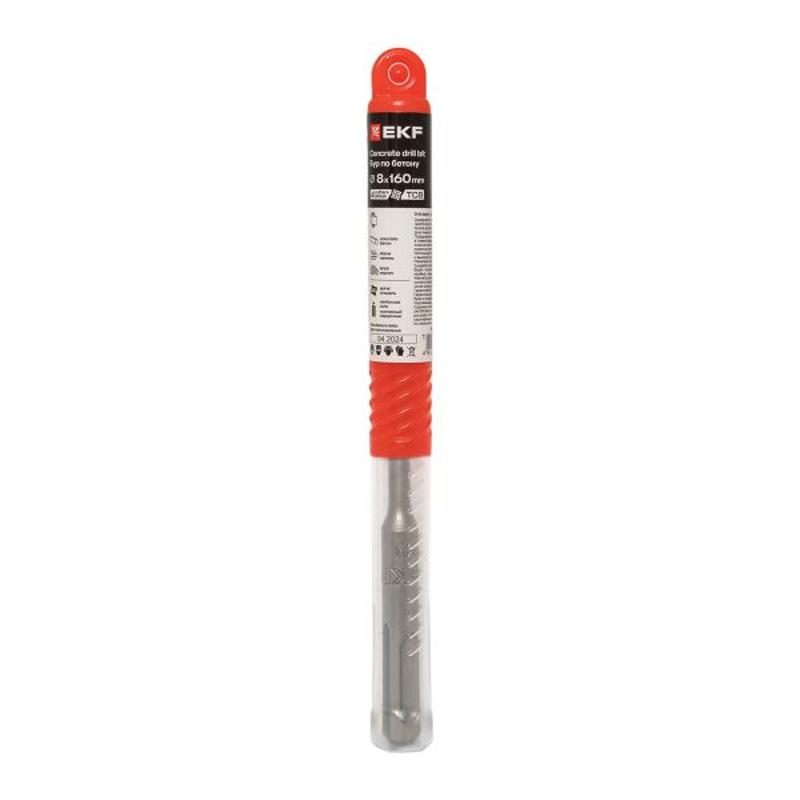 Бур по бетону SDS-plus 8х160 мм (4 резца)  Professional | db-8-160-4x4-ue | EKF — миниатюра 14