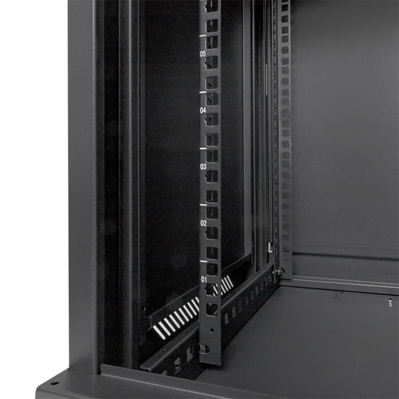 Шкаф настенный 19" TERACOM PRO 12U 600х450 мм дверь стеклянная с замком-ручкой чёрный | TRP-WLL-1264-40B | EKF — миниатюра 7
