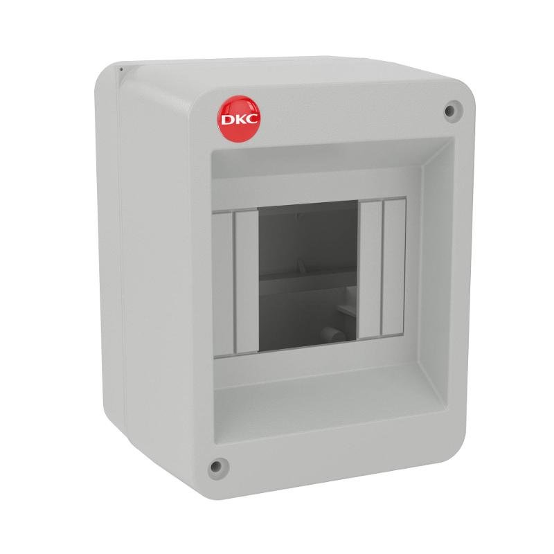 Щиток настенный, ral 7035, без крышки, 4мод. (ВхШхГ) 100х135х90 IP20 | 82004 | DKC — DKC (ДКС)