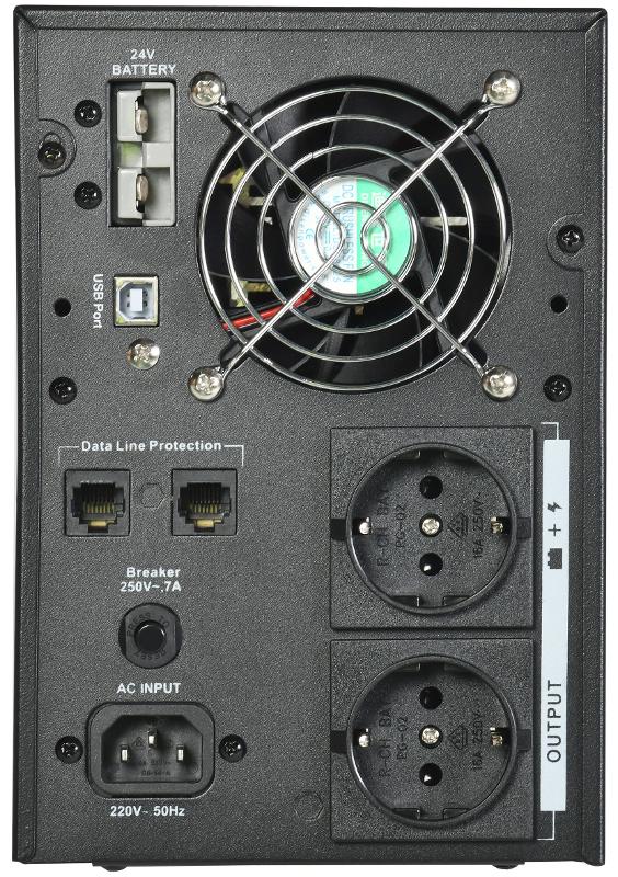 ITK ELECTRA LT ИБП 1кВА/0,8кВт без АКБ USB Schuko | ELT-1000VA-1-L-S | ITK — миниатюра 4