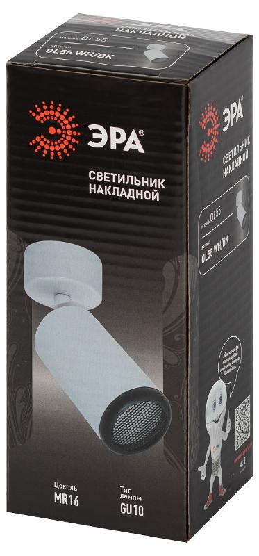 Светильник настенно-потолочный спот  OL55 WH/BK MR16 GU10 IP20 белый/черный  | Б0061888 | ЭРА — миниатюра 5