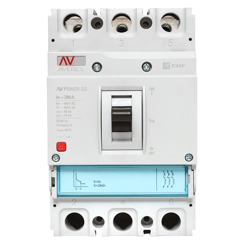 Выключатель автоматический AV POWER-2/3 200А 80kA TR AVERES | mccb-23-200H-TR-av | EKF — миниатюра 2