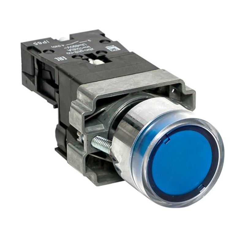 Кнопка BA61 с подстветкой 230В синяя NO IP65 PROxima | xb2-bw61-230-65 | EKF — EKF