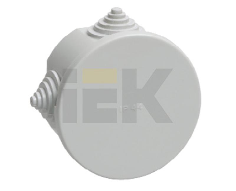Коробка распределительная КМ41237 для о/п d75х40 мм IP44 (RAL7035, 4 гермоввода) | UKO11-075-040-000-K41-44 | IEK — миниатюра 2