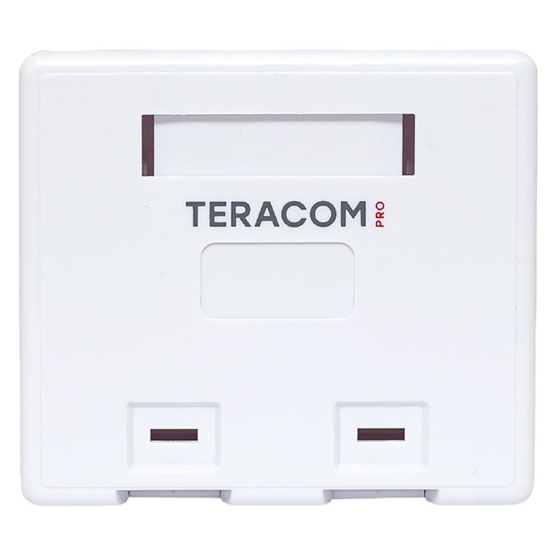 Корпус настенной розетки TERACOM PRO на 2 модуля Keystone со шторками и маркерами белый | TRP-EBOX-2KSTN-WH | EKF — миниатюра 8