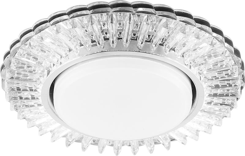Светильник потолочный встраиваемый под лампу GX53 CD4025 20LED*2835 SMD 4000K, 15W GX53, без лампы, прозрачный, хром | 29539 | FERON — Feron