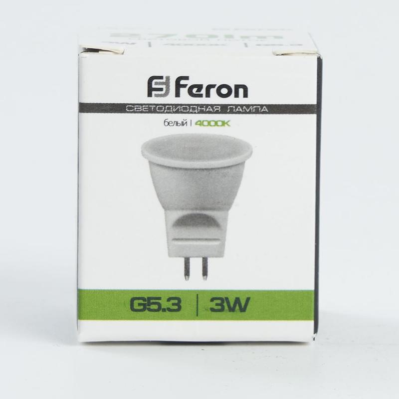 Лампа светодиодная LB-271 (3W) 230V G5.3 4000K MR11 | 25552 | FERON — миниатюра 4
