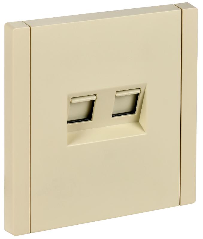 FORTE&PIANO Розетка комп. 2-ая RJ45 кат.5E FP433 ваниль | FP-K20-1-K10 | IEK — IEK (ИЭК)