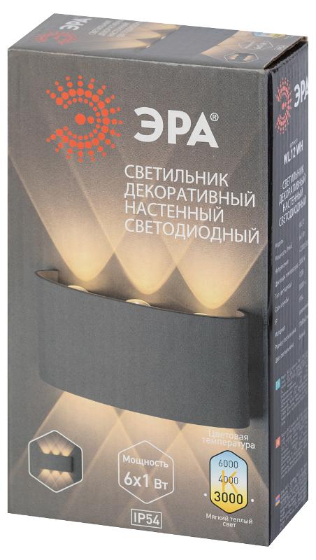 Декоративная подсветка светодиодная WL12 WH 6*1Вт IP 54 белый | Б0034610 | ЭРА — миниатюра 3