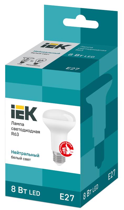 Лампа светодиодная LED 8Вт Е27 220В 4000К R63 рефлектор | LLE-R63-8-230-40-E27 | IEK — миниатюра 3